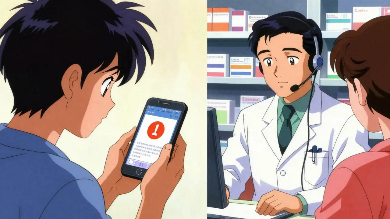 Comparison between a failing translation app and a professional medical interpreter in anime style